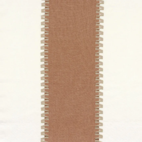 Tissu à rayures Lily orange terreux Casamance | Artapisserie.fr