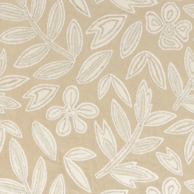 Tissu velours Forget Me Not beige Casamance | Artapisserie.fr