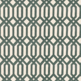 Tissu brodé Vibrations vert Casamance | Artapisserie.fr