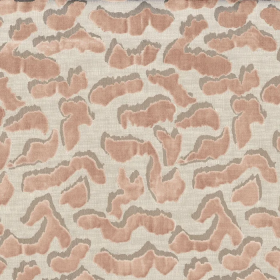 Tissu jacquard Nimbus rose poudré Casamance | Artapisserie.fr