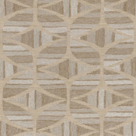 Tissu brodé Murmures muscade Casamance | Artapisserie.fr