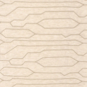 Tissu brodé Cortège naturel mordoré Casamance | Artapisserie.fr
