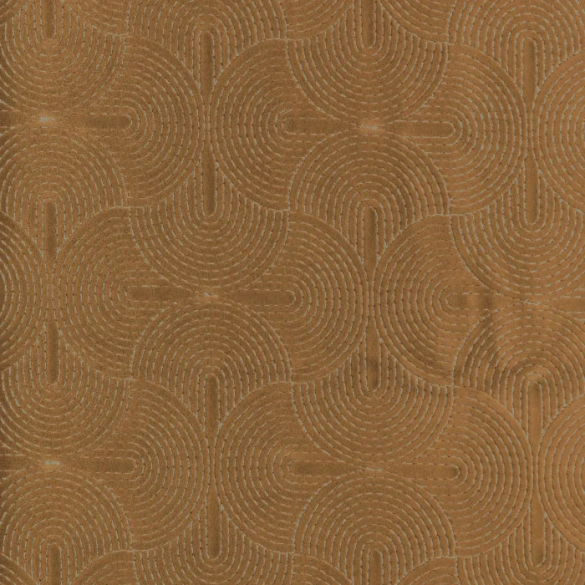 Tissu brodé Boudoir camel Casamance | Artapisserie.fr