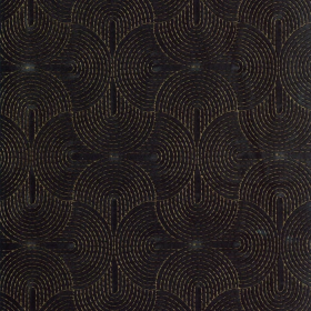 Tissu brodé Boudoir noir Casamance Tissu brodé Boudoir noir Casamance | Artapisserie.fr