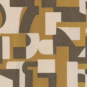 Tissu géométrique Influence mordoré noir Casamance Tissu géométrique Influence mordoré noir Casamance | Artapisserie.fr