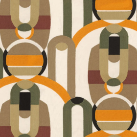 Tissu brodé Café Society multicolore Casamance Tissu brodé Café Society multicolore Casamance | Artapisserie.fr