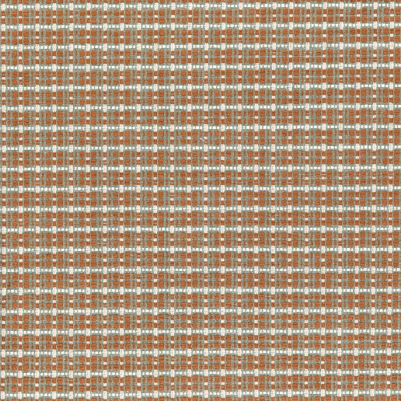 Tissu géométrique Mosaïco céladon orange Casamance | Artapisserie.fr