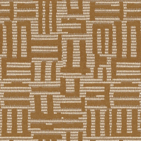 Tissu jacquard Plan Libre ocre Casamance | Artapisserie.fr