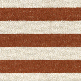 Tissu à rayures Toundra orange brulée Casamance | Artapisserie.fr