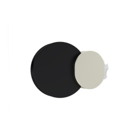 Lot de 2 embouts double disk nickel givré/noir mat D20  | Artapisserie.fr