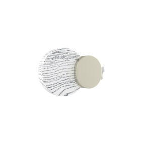 Lot de 2 embouts double disk nickel givré/effet bois D20 | Artapisserie.fr