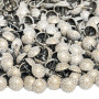 50 Clous tapissier Prestige Blanc Crépi Perle Fer 16 mm