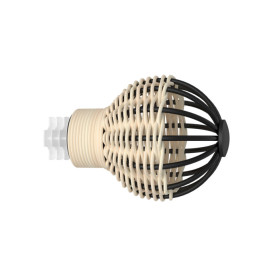 Embout boule filaire en rotin blanc mat D28 1 Embout boule filaire en rotin blanc mat D28 | Artapisserie.fr