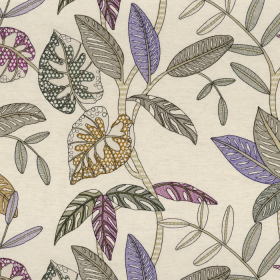 Tissu végétal Guarana magenta Camengo | Artapisserie.fr