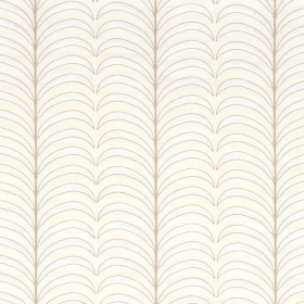 Tissu à rayures Plumeria milk Camengo | Artapisserie.fr