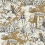 Toile de Jouy Passaro ocre Camengo | Artapisserie.fr