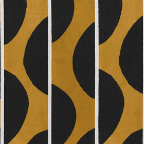 Tissu imprimé Viaggio ocre Camengo | Artapisserie.fr