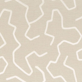 Tissu brodé Orma lin Camengo | Artapisserie.fr