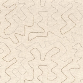 Tissu brodé Périple ficelle Camengo | Artapisserie.fr