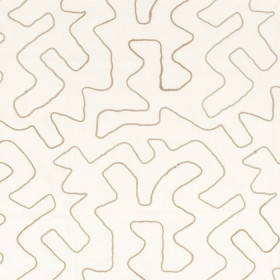 Tissu brodé Périple ficelle Camengo | Artapisserie.fr