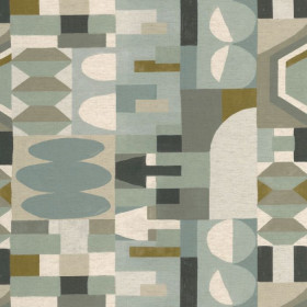 Tissu géométrique Astratto horizon Camengo | Artapisserie.fr