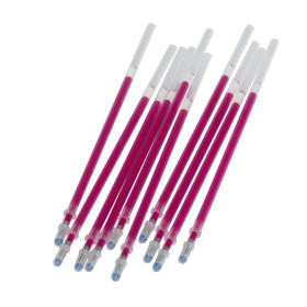 10 recharges roses stylo effaçable à la chaleur - pack recharge éco