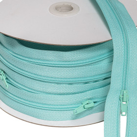 Fermeture à glissière 5 mm turquoise - rouleau de 25 mètres | Artap...