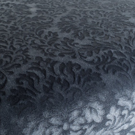 Tissu velours frappé Callas bleu nuit JAB Tissu velours frappé Callas bleu nuit JAB| Artapisserie.fr