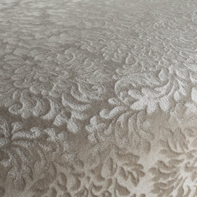 Tissu velours frappé Callas beige JAB| Artapisserie.fr