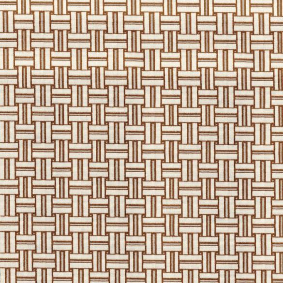 Tissu géométrique Illinois cuivre Camengo | Artapisserie.fr