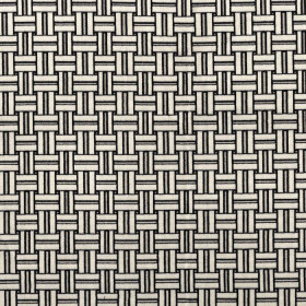 Tissu géométrique Illinois black & white Camengo | Artapisserie.fr
