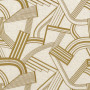 Tissu brodé Années Folles ocre Camengo | Artapisserie.fr