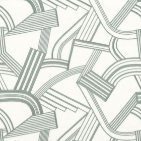 Tissu brodé Années Folles brume Camengo | Artapisserie.fr