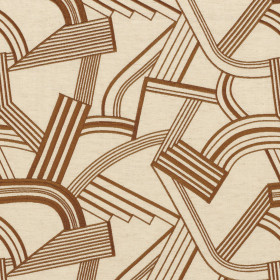 Tissu brodé Années Folles cuivre Camengo | Artapisserie.fr