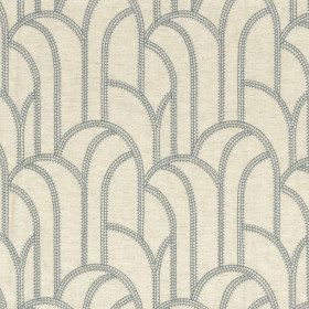 Tissu brodé Grand Rex brume Camengo | Artapisserie.fr