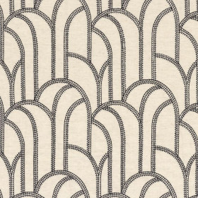Tissu brodé Grand Rex milk Camengo | Artapisserie.fr