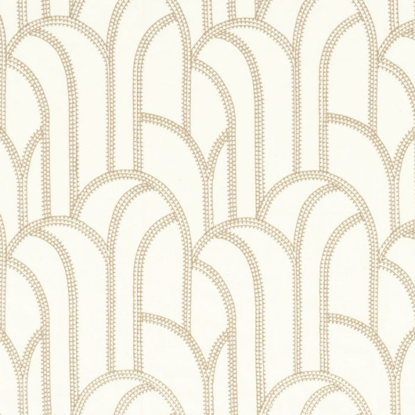 Tissu brodé Grand Rex milk Camengo | Artapisserie.fr