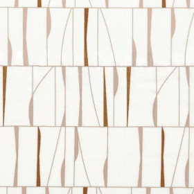 Tissu brodé Souffle de Vitrail nude Camengo | Artapisserie.fr