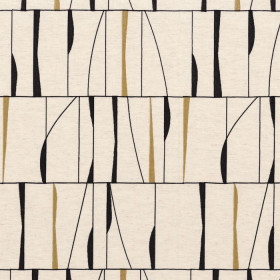 Tissu brodé Souffle de Vitrail ocre Camengo | Artapisserie.fr