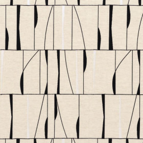 Tissu brodé Souffle de Vitrail black & white Camengo | Artapisserie.fr