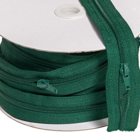 Fermeture à glissière 5 mm vert foncé - rouleau de 25 mètres | Arta...
