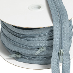 Fermeture à glissière 5 mm gris plomb - rouleau de 25 mètres | Arta...