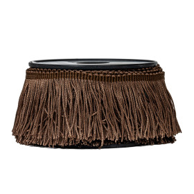 Galon frange 5 cm marron rouleau de 10 mètres | artapisserie.fr