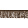 Galon frange 5 cm marron au mètre