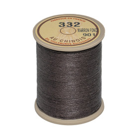 Fil de lin au chinois câblé marron foncé n°332 extra glacé | Artap...