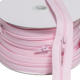 Fermeture à glissière 5 mm rose - rouleau de 25 mètres Fermeture à glissière 5 mm rose - rouleau de 25 mètres | Artapisser...