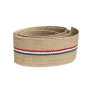 Sangle jute CS 811/850 85 mm à rayure tricolore - 5m | artapisserie.fr