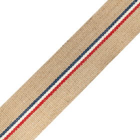 Sangle jute CS 811/850 85 mm simple rayure tricolore | artapisserie.fr