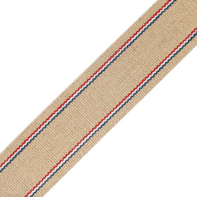 Sangle jute CS 811/850 85 mm à double rayure tricolore | artapisserie.fr