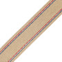 Sangle jute CS 811/850 85 mm à double rayure tricolore - 100m | artapisserie.fr